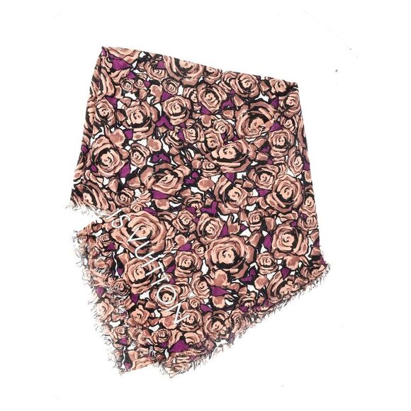 Louis Vuitton Floral Scarf in Multicolor Silk - Picture 4 of 6